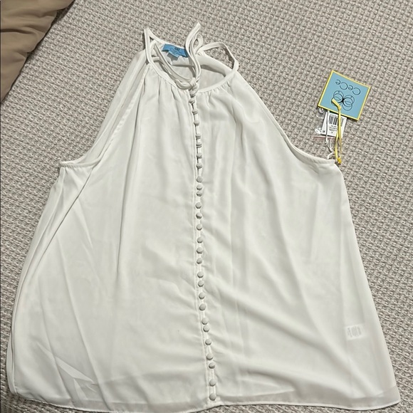 CeCe Women's White Halter Top - Picture 6 of 6